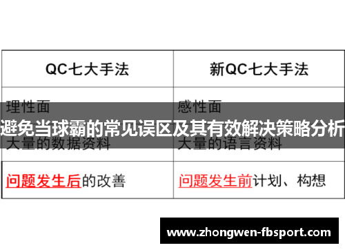 避免当球霸的常见误区及其有效解决策略分析